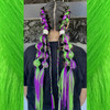 Braids by Robin in Grass Green and Neon Purple