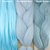 Color comparison from left to right: Sea Glass, Periwinkle Blue, Ocean Breeze