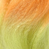 Close-up of the transition from orange to green for RastAfri Highlight Braid, Outshine