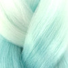 Close-up of the transition from white to blue for IKS Glow Yaki Braid, Arcti-Cutie