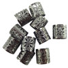 10mm Flower Hair Cuffs, 10 Pieces, Gunmetal