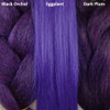 Color comparison from left to right: Black Orchid, Eggplant, Dark Plum