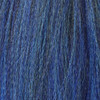 Color swatch for the 1B/Turquoise/Navy blend at the top of IKS Pre-Stretched 26" Kanekalon Braid, Marine Ombré