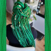 Dreads made by Yvonne in Emerald Green and Jungle Green