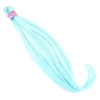 Full length view of IKS Pre-Stretched 28" Kanekalon Ultra Braid, Frosted Blue