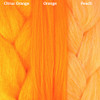Color comparison from left to right: Citrus Orange, Orange, Peach