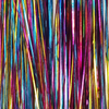 Color swatch for Metallic Straight Tinsel Hair, Bright Rainbow