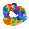 Rainbow Tie Dye Cotton Hair Scrunchies, Kaleidoscope