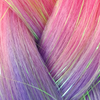 Close-up of the transition from pink to purple for High Heat Sparkle Braid, Spring Blossom