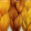 Color comparison from left to right: Orange Spice, Amber, Ginger