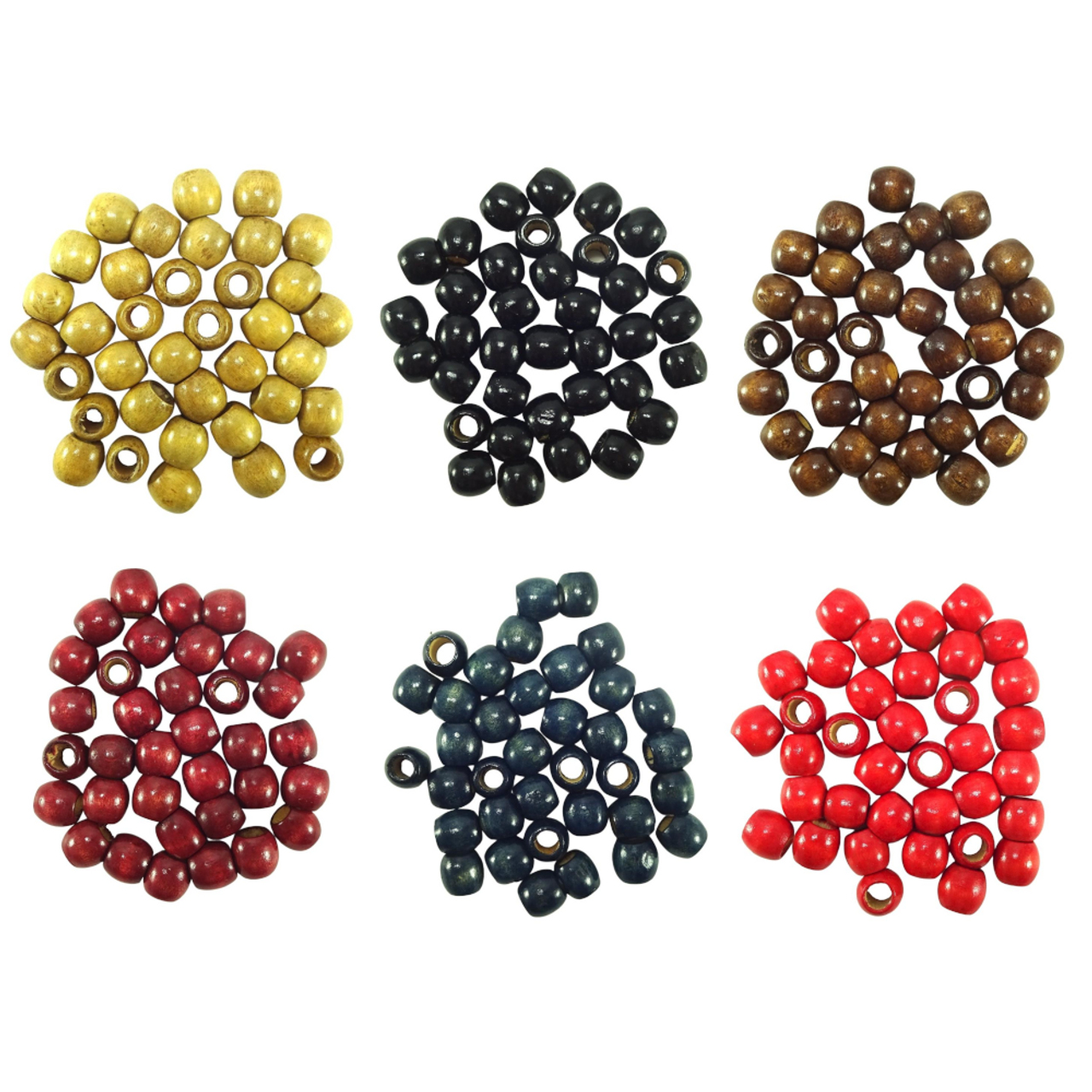 12mm Wooden Hair Beads at I Kick Shins