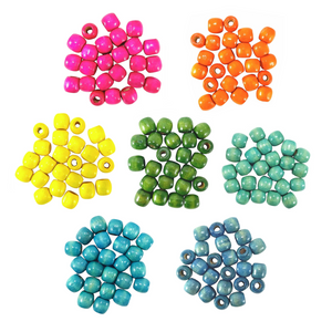 17mm Wooden Hair Beads