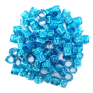 10mm Filigree Hair Cuff Value Pack, 100 Pieces, Turquoise