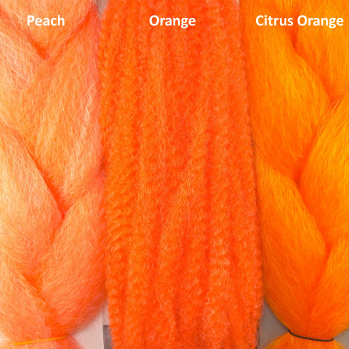 Orange Yarn Falls Hair Extensions 