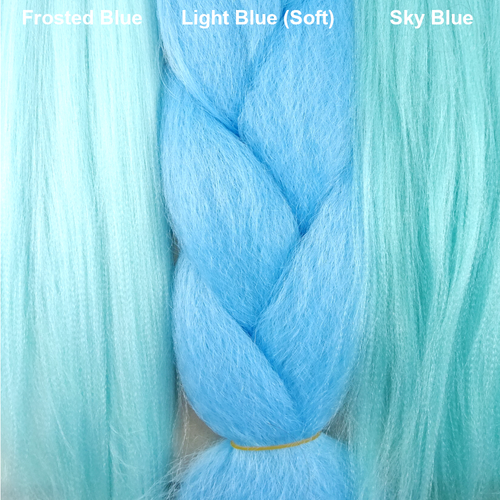 Jumbo hair braid in blue, light Blue, light spearmint and white – Larzy Pty  Ltd