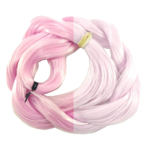 Thermal Color Change Hair, Baby Pink/White