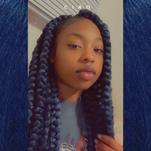 navy blue box braids