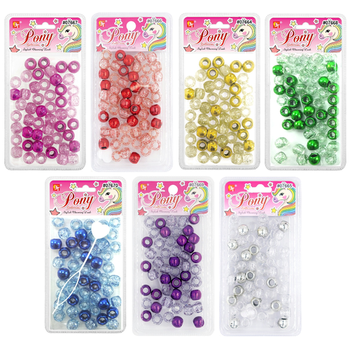 DREAM WORLD - HAIR ACCESSORIES CLEAR BEADS (BR2300C)