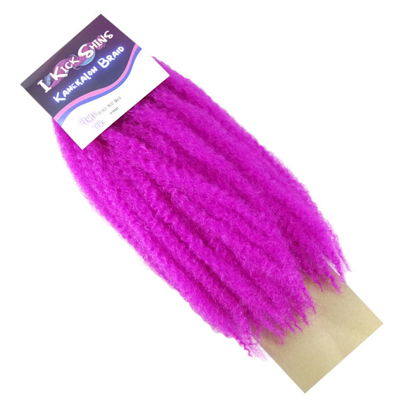 IKS 17" Crinkle Twist Braid, Neon Violet