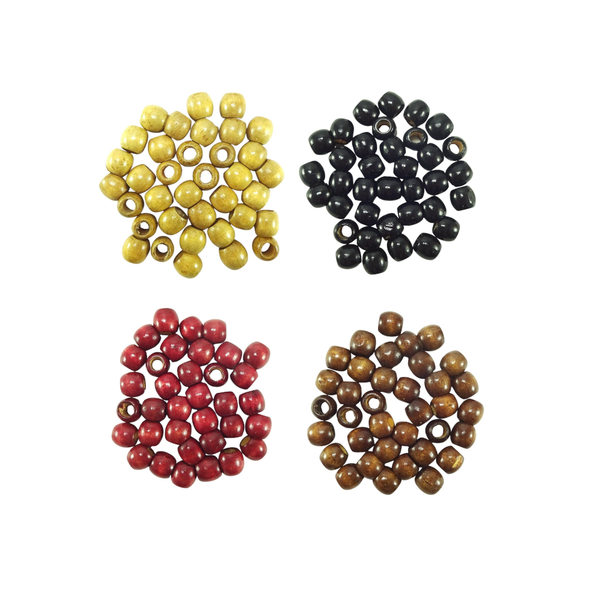 12mm wooden hair beads