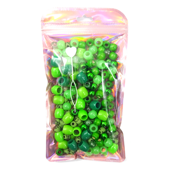 Packaging for Hair Bead and Cuff Variety Pack, Limelight