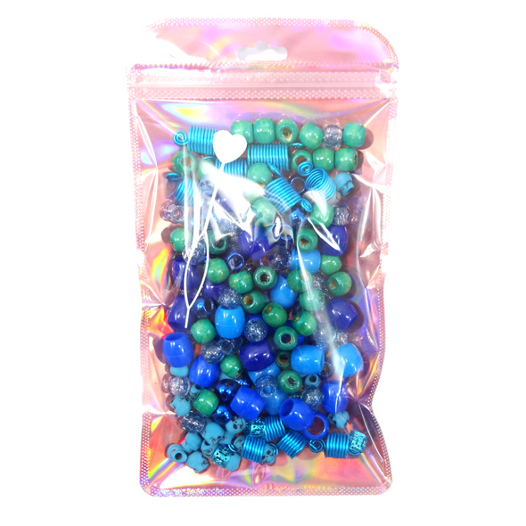 Packaging for Hair Bead Variety Pack, Marine