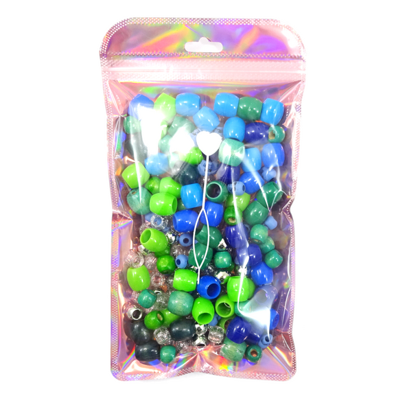 Packaging for Hair Bead Variety Pack, Mermaid