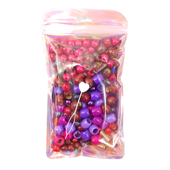 Packaging for Hair Bead and Cuff Variety Pack, Valentine