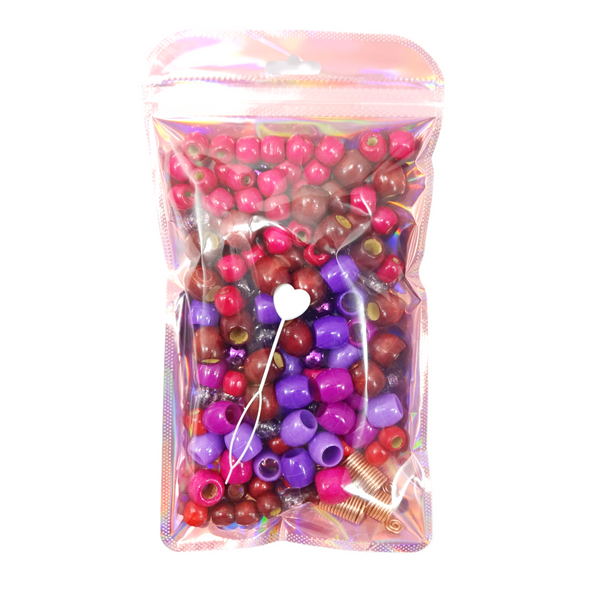 Packaging for Hair Bead Variety Pack, Valentine