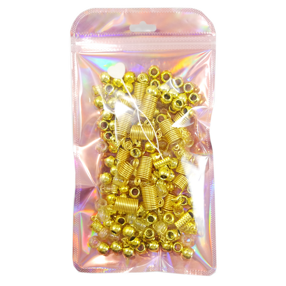 Packaging for Hair Bead Variety Pack, Goldie