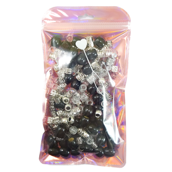 Packaging for Hair Bead Variety Pack, Ash