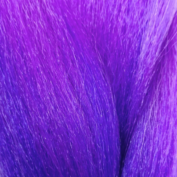 Close-up of the transition from purple to violet blue for High Heat Festival Braid, Dream