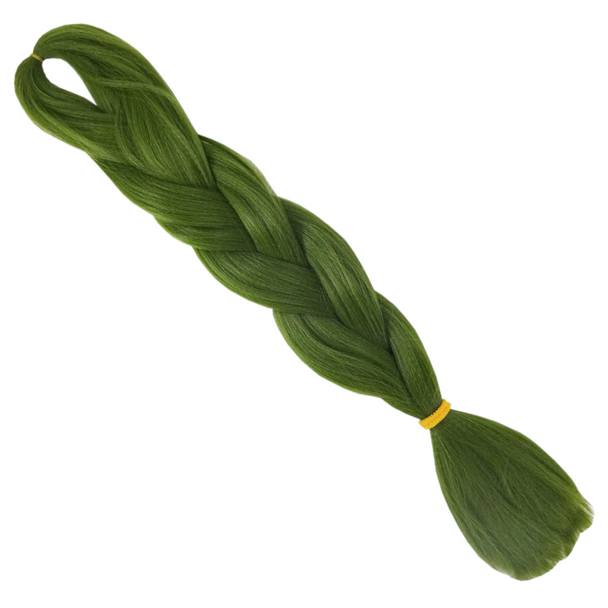 Full length view of High Heat Festival Braid, Olive Green