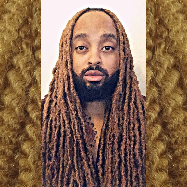 iamkingprinceton wearing marley braid in 27 Strawberry Blond