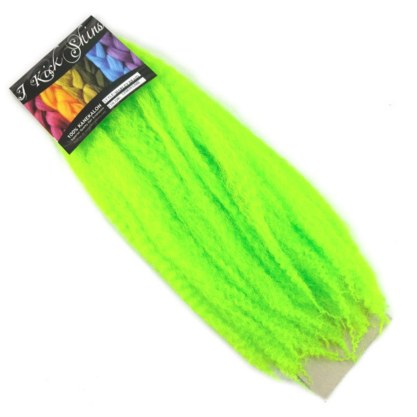 IKS 17" Crinkle Twist Braid, Neon Lemon Lime