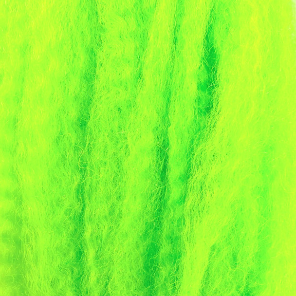 Color swatch for IKS 17" Crinkle Twist Braid, Neon Lemon Lime