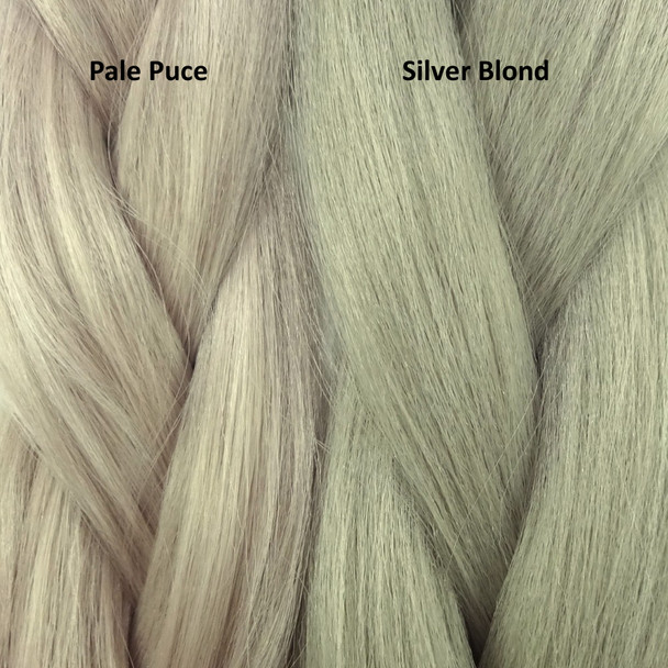 Color comparison from left to right: Pale Puce, Silver Blond