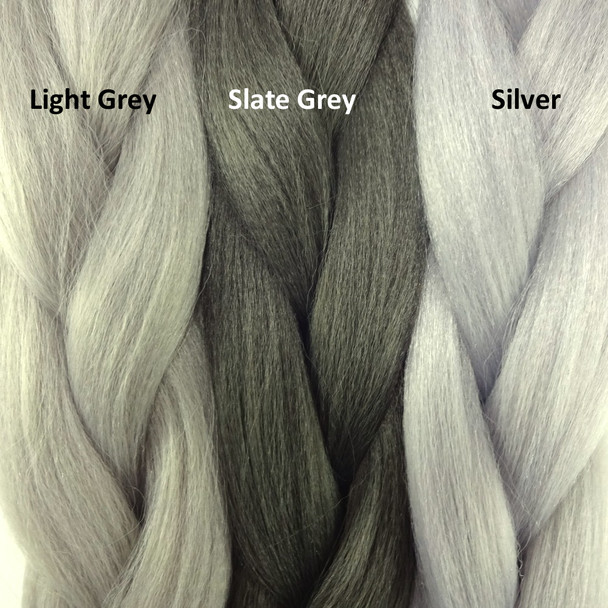 Color comparison from left to right: Light Grey, Slate Grey, Silver
