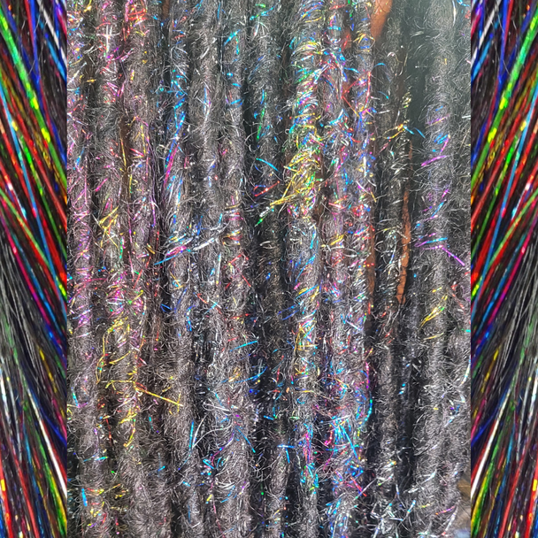 Synthetic dreads made by Savanna in Fireworks