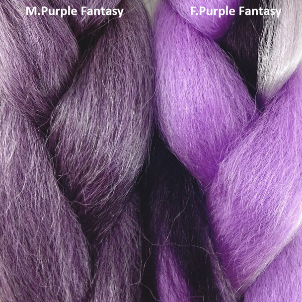 Color comparison from left to right: M.Purple Fantasy, F.Purple Fantasy