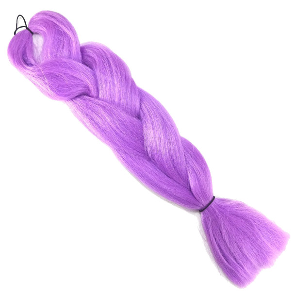 Full length view of RastAfri Freed'm Silky Braid, Orchid Purple