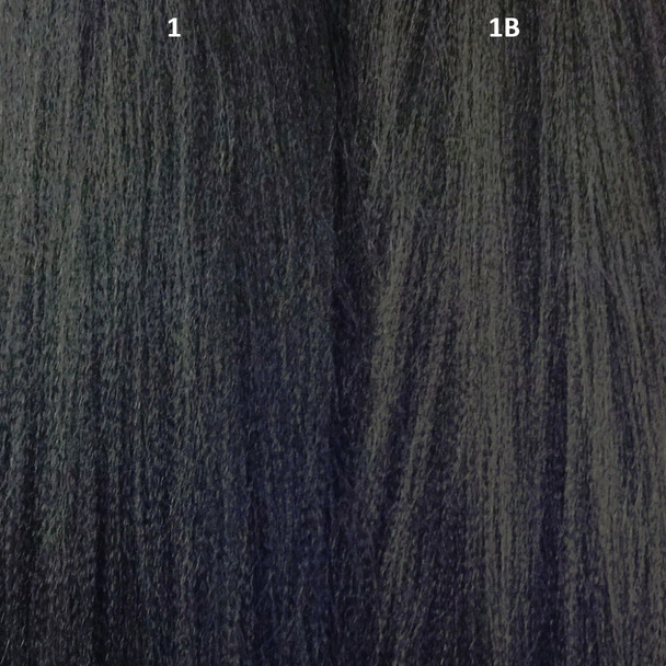 Color comparison from left to right: 1 Black, 1B Off Black