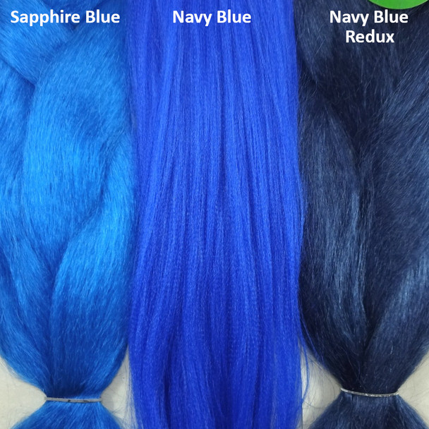 Color comparison from left to right: Sapphire Blue, Navy Blue, Navy Blue Redux