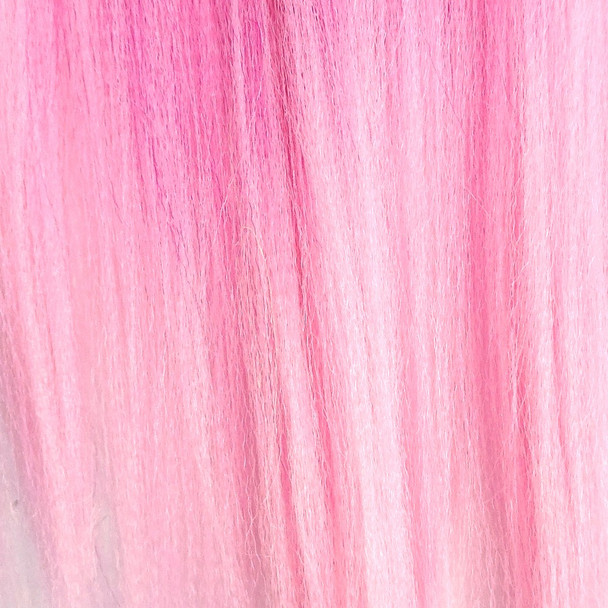Color swatch for the Light Pink at the ends of IKS Pre-Stretched 26" Kanekalon Braid, Guava Ombré