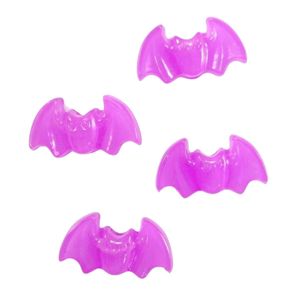 Bat Shaped Pony Beads, Orchid Purple (Glow in the Dark)