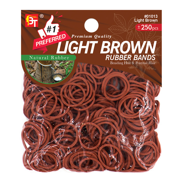 Beauty Town Rubber Bands, Light Brown