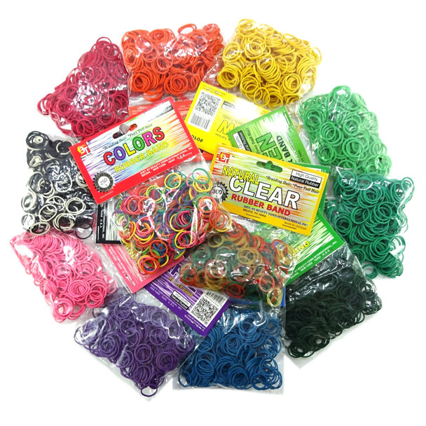 Beauty Town Rubber Bands, Assorted Colors