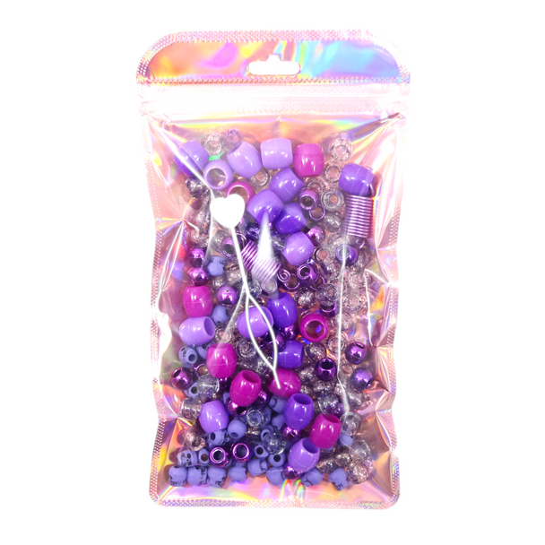 Packaging for Hair Bead Variety Pack, Heather