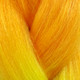 Close-up of the transition from orange to yellow for High Heat Festival Braid, Rainbow