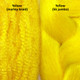 Color comparison from left to right: Yellow marley braid, Yellow kk jumbo braid